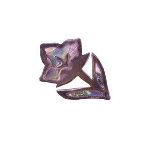 Sterling Abalone Flower Pin