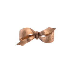 Gold Filled Textured Bow Brooch