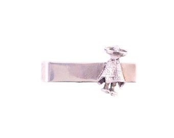 Tencha Sterling Man in Sombrero Tie Bar