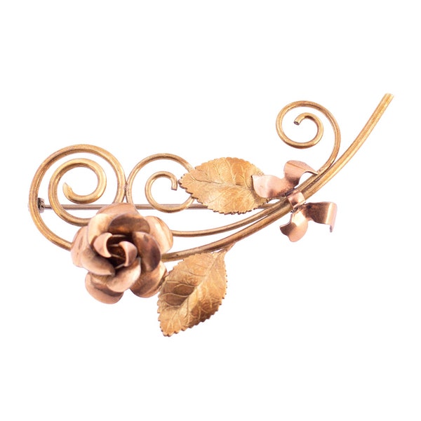 Krementz Gold Filled Flower Brooch