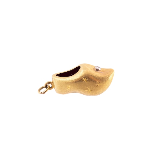 18K Gold Dutch Wooden Shoe Charm