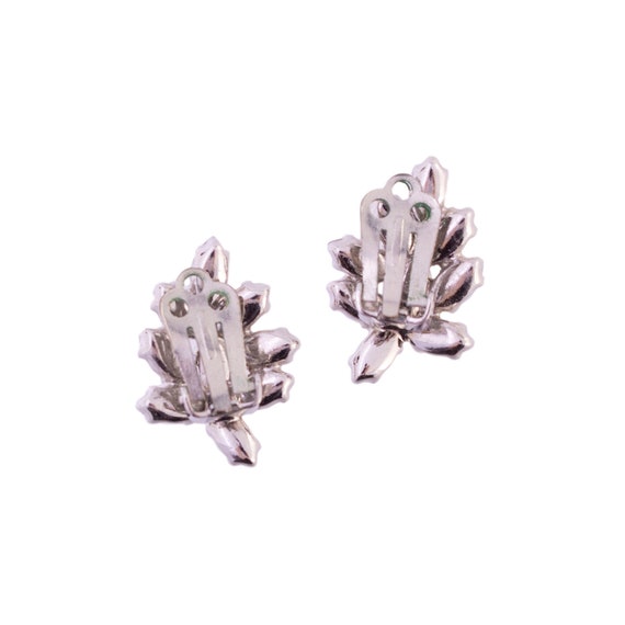 Curved Spray Rhinestone Earrings - image 2