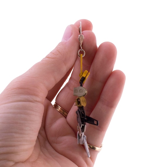 Zipper Dangle Earrings - image 2