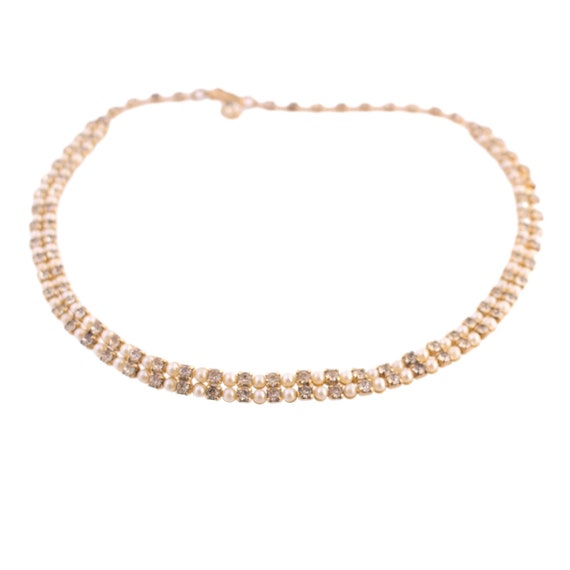 Kramer of New York Faux Pearl and Rhinestone Coll… - image 2