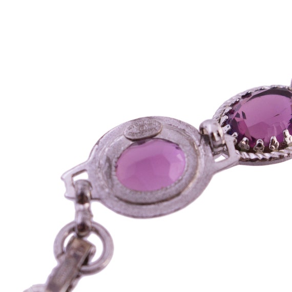 Danecraft Sterling Purple Stone Bracelet - image 2