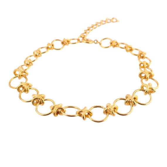 Gold Plated X and O Link Collar - image 2