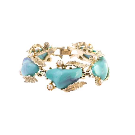 Vintage Turquoise Coro Bracelet - image 2