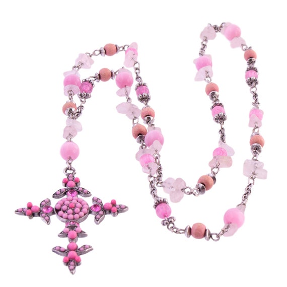 Pink Beaded Rosary