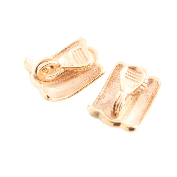 Monet Gold Plated Tiered Earrings - image 2