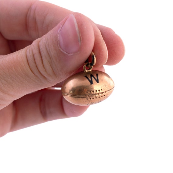 Antique 10k Gold Football Charm