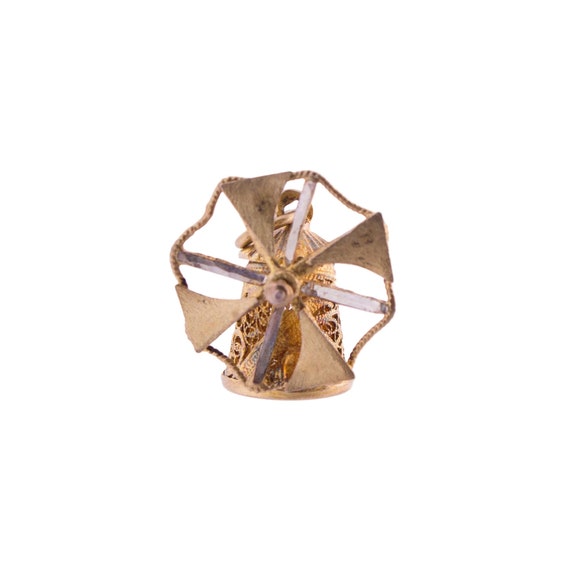 Small Gold Plated Windmill Charm