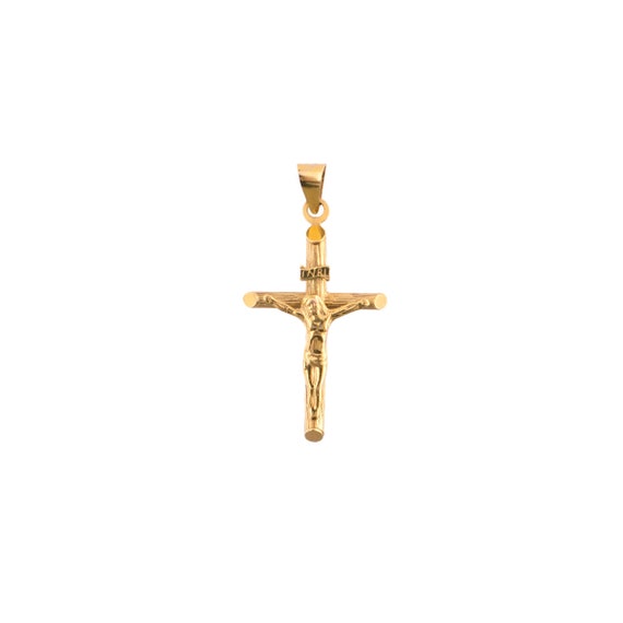 14K Gold Crucifix Charm