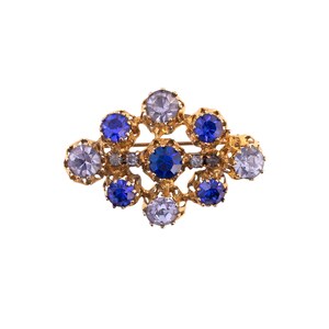 Austrian Blue Rhinestone Brooch