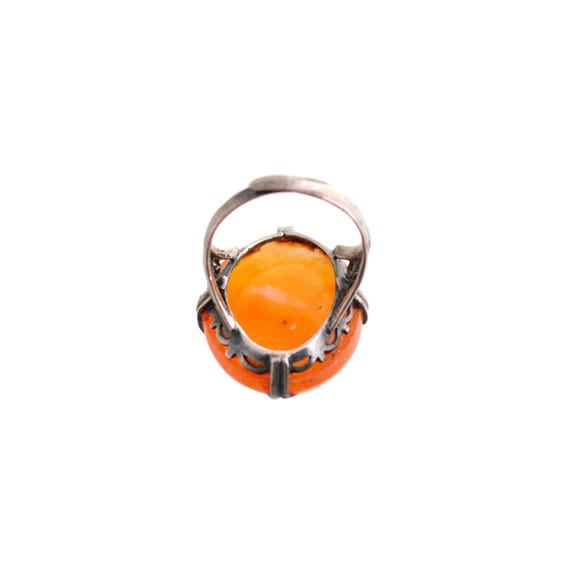 Carnelian Silver Statement Ring - image 2