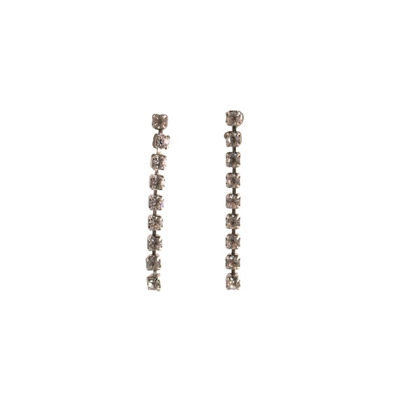 Rhinestone Dangle Earrings - image 1
