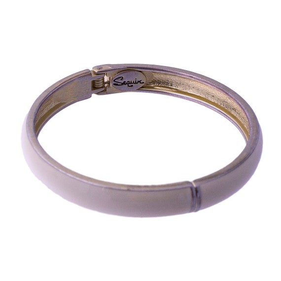 Sequin Gold Plated Cream Bangle - image 2