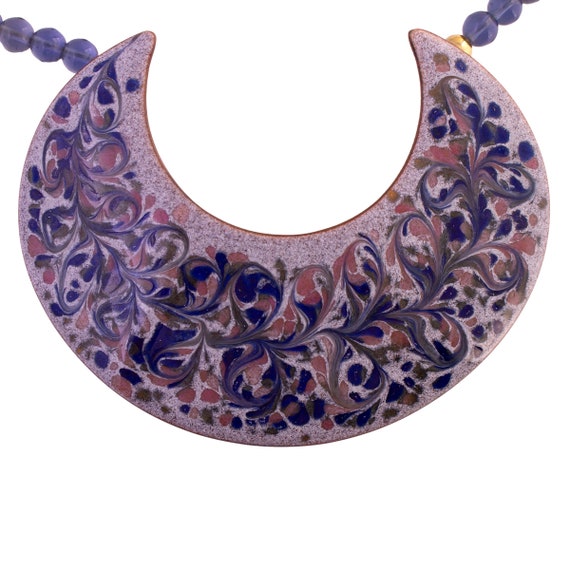 Beaded Enamel Necklace - image 4