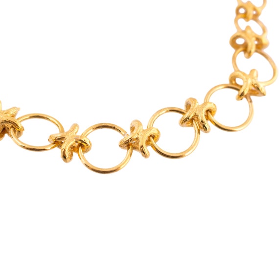 Gold Plated X and O Link Collar - image 4