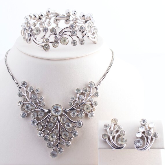 Rhinestone Bezel Jewelry Set