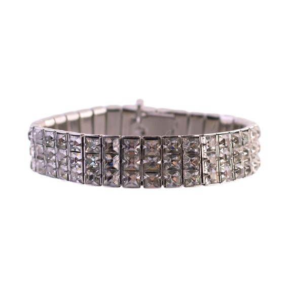 Vintage Rhinestone Glam Bracelet