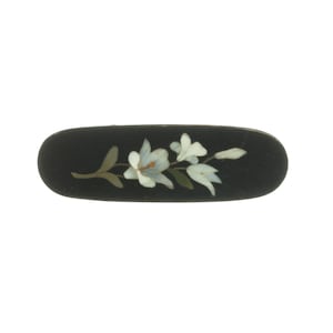 Pietra Dura Lily Mourning Brooch