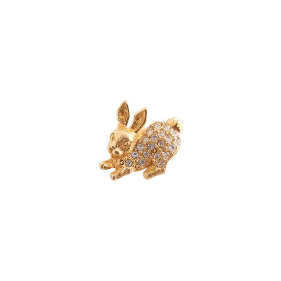 Avon Rhinestone Bunny Pin