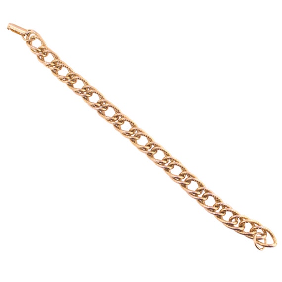 Tacoa Gold Plated Textured Link Bracelet - image 2