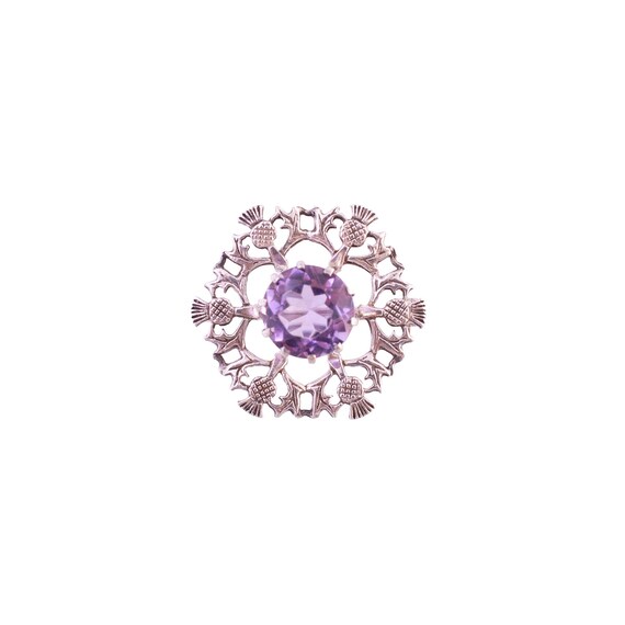 Scottish Thistle Gemstone Brooch