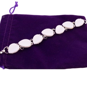 Bracciale a foglia bianca Lisner