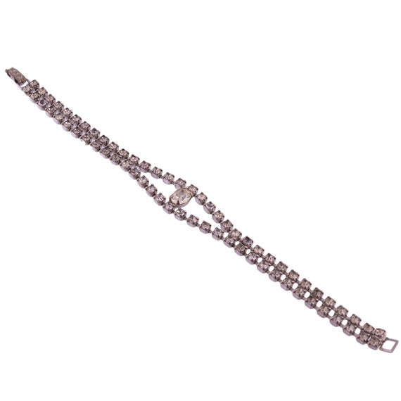 Rhinestone Split Row Bracelet - image 3