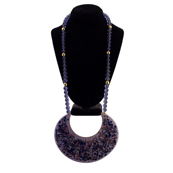 Beaded Enamel Necklace - image 2