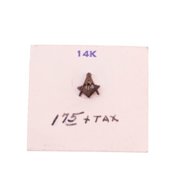 Tiny 10K Masonic Emblem Pin