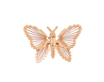 Monet Gold Plated Butterfly Brooch