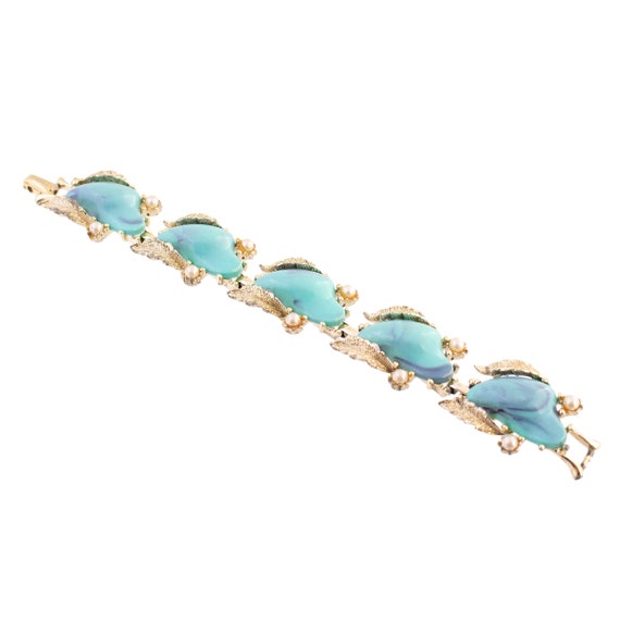 Vintage Turquoise Coro Bracelet - image 1