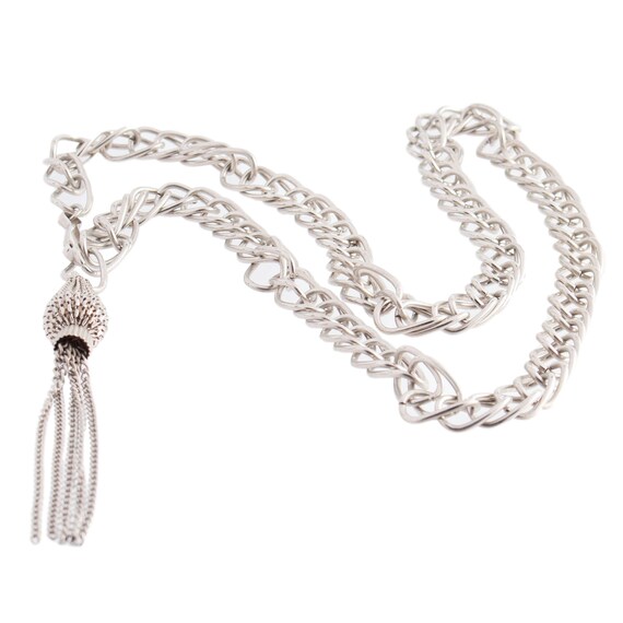 Silver Tassel Necklace/Belt