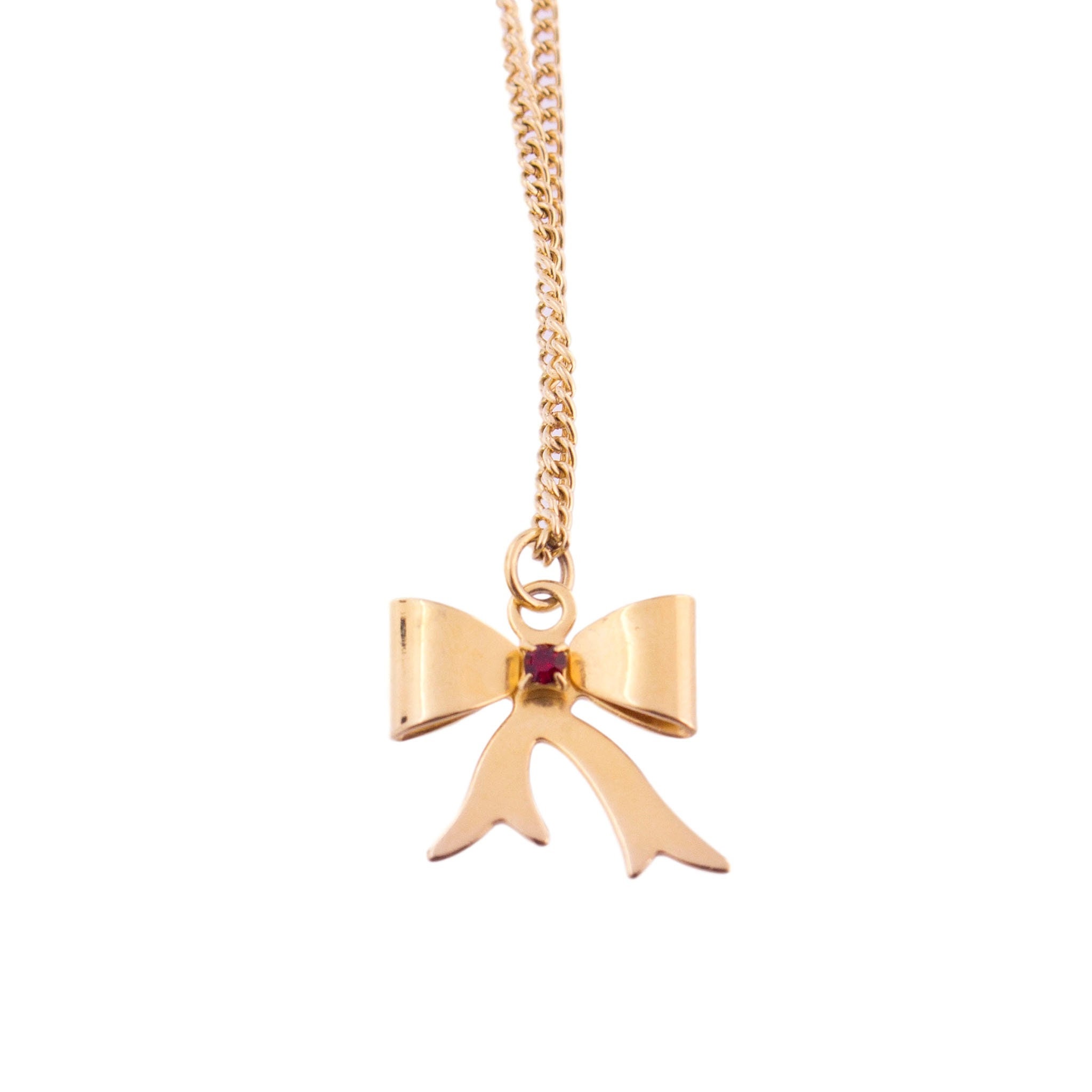 ネックレス・ペンダント August Harmony Crystal Ribbon Necklace BFT179 August Harmony(オーガストハーモニー)のレディース ネックレス