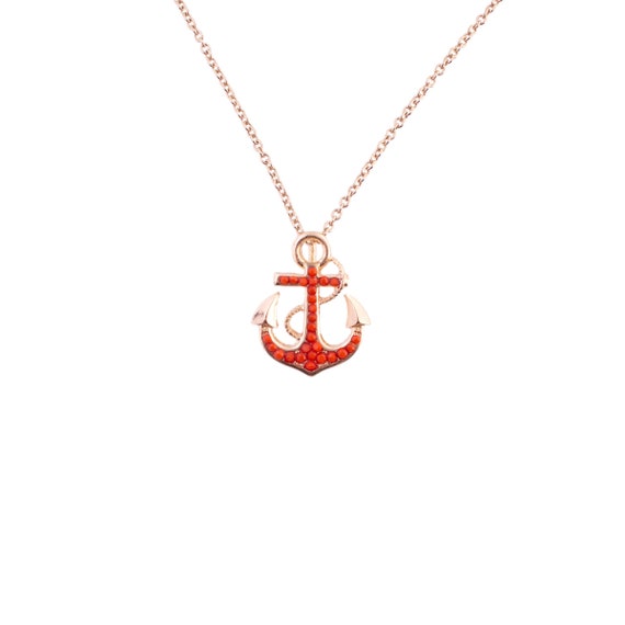 Gold Plated Anchor Pendant on Chain