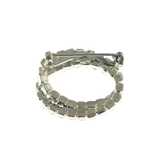Interlocking Circle Rhinestone Brooch - image 2