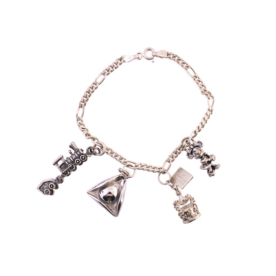 4 Charm Silver Bracelet