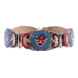 Vintage Micro Mosaic Link Bracelet