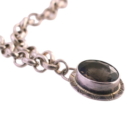 Sterling Smoky Quartz Necklace - image 4