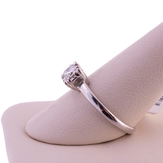 Vintage Platinum Diamond Solitaire Engagement Ring - image 2