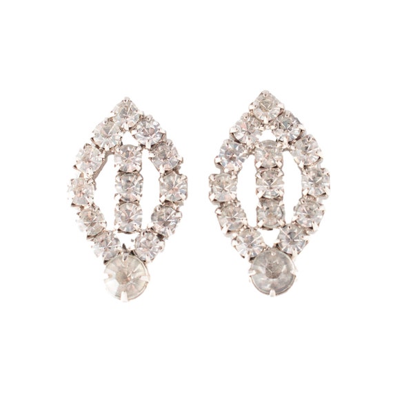 Marquise Shaped Rhinestone Earrings