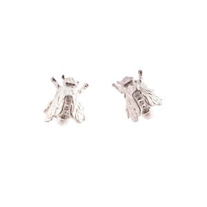 Sterling Silver Small Bee Stud Earrings