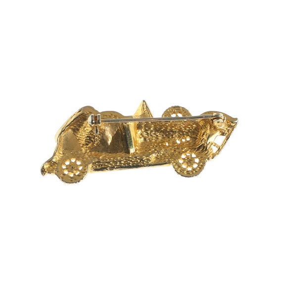 Enamel Gold Plated Car Brooch - image 2