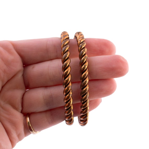 Copper Twist Cuff Bracelets - image 3