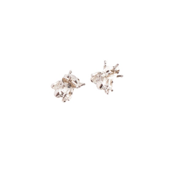 Sterling Silver Small Bee Stud Earrings - image 2