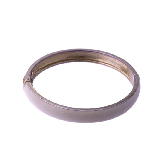 Sequin Gold Plated Cream Bangle - image 1