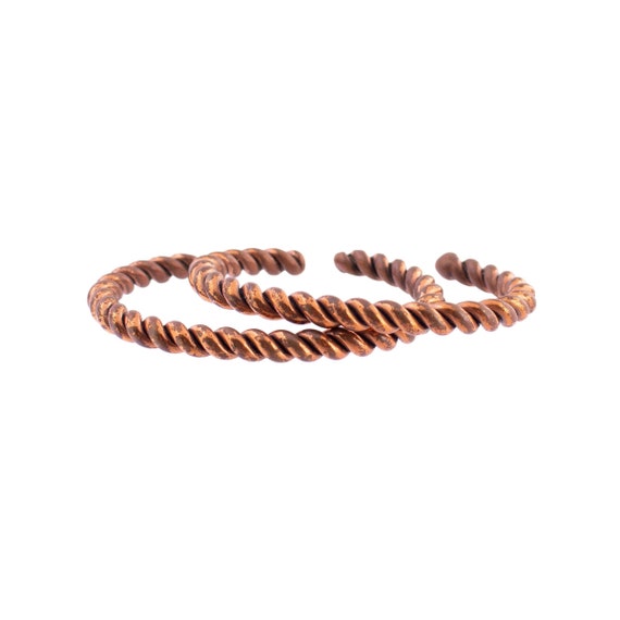 Copper Twist Cuff Bracelets