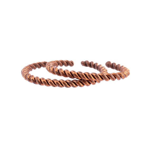 Copper Twist Cuff Bracelets - image 1